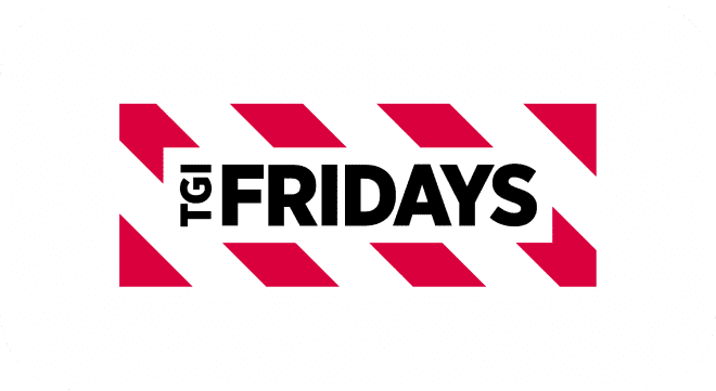 TGI Fridays Logo TGI Fridays logo with black text and red lines