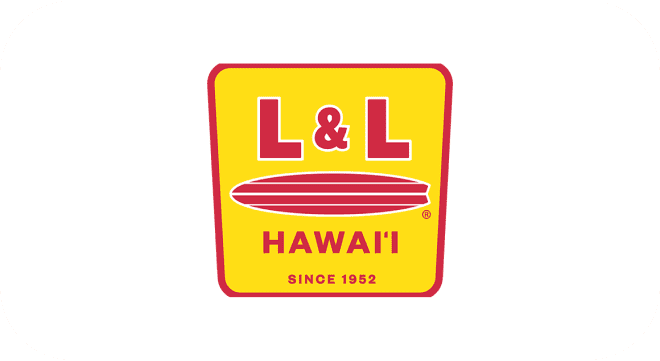 L&L Hawaii Logo L&L Hawaii logo with red text on a yellow background
