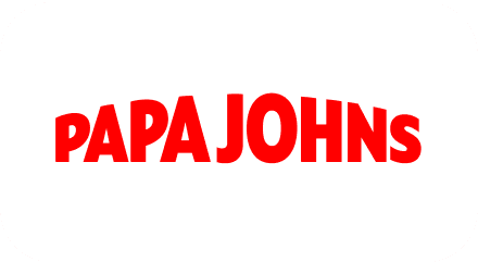 Papa Johns Logo Papa Johns logo with red letters on a white background.