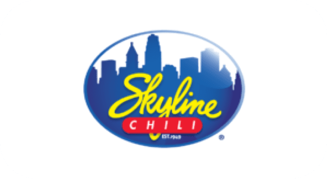 Skyline Logo Skyline logo with a blue city silhouette and yellow text