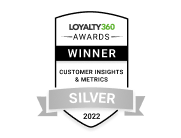 Loyalty360 Silver Award for Customer Insights Silver Loyalty360 award for restaurant case study