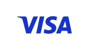 Visa Logo Visa logo with bold blue letters