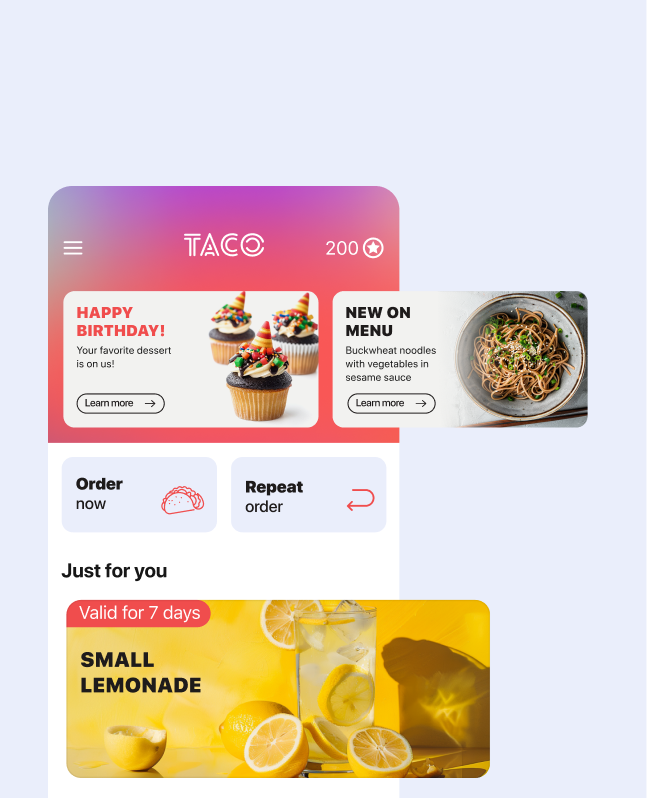 Content Personalization in Loyalty App Loyalty Program for Restaurants