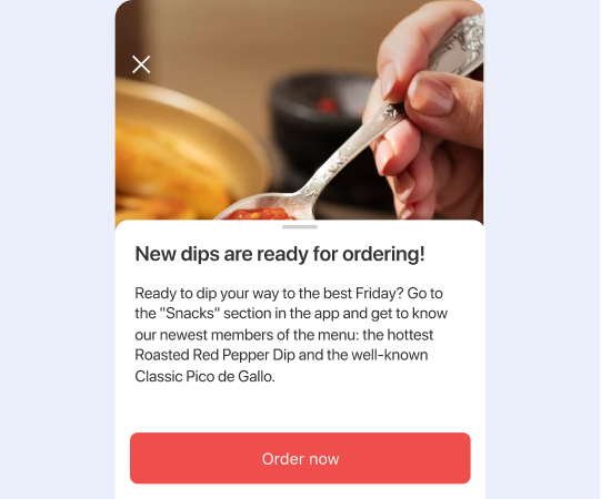 Featured item promotion in restaurant marketing